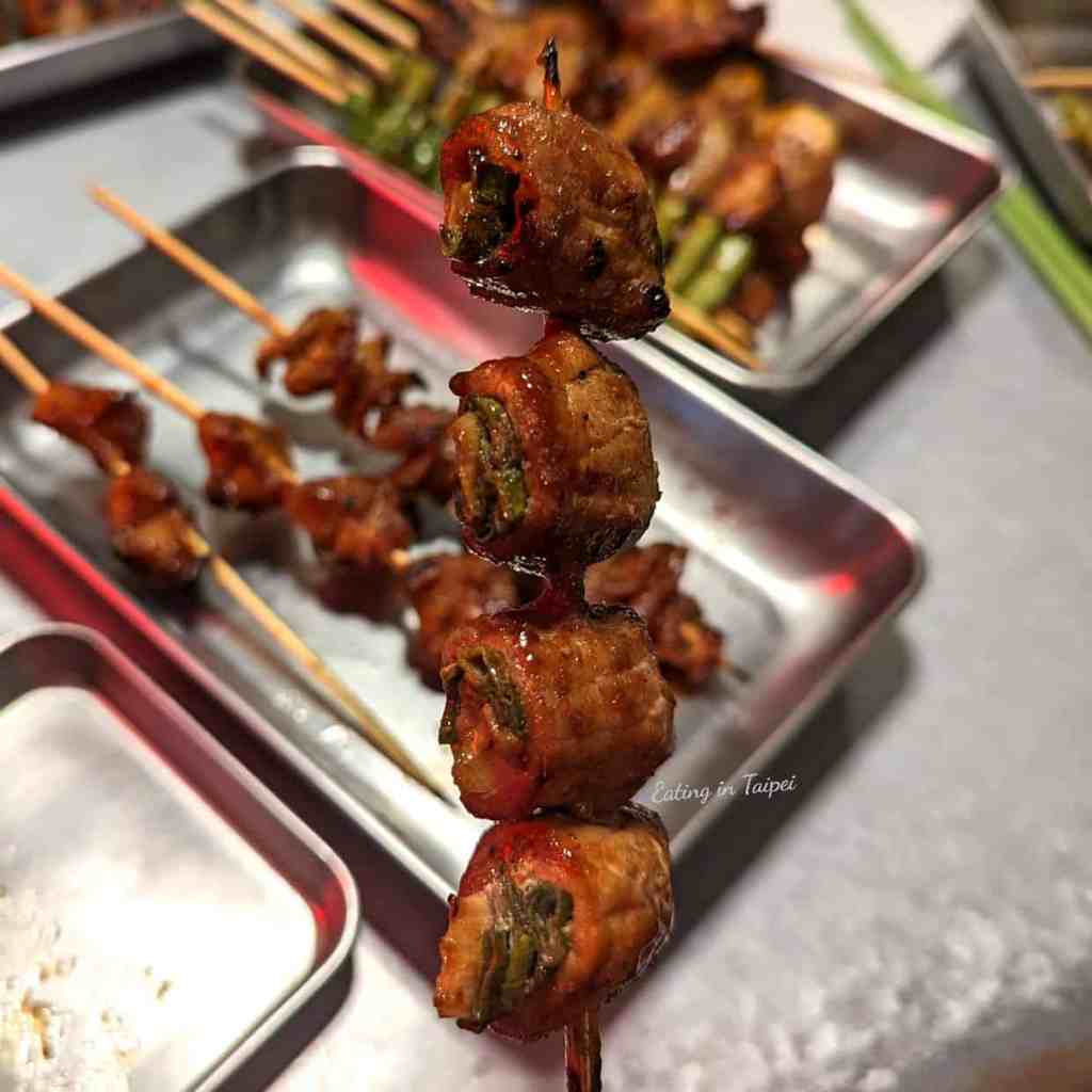 xie xie bbq green onion pork roll